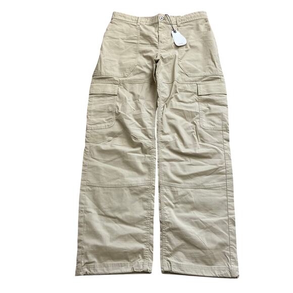 Prana Palisades Ripstop Utility Pant Women 12 Sandstone 33" Relaxed Straight Leg - Picture 5 of 13